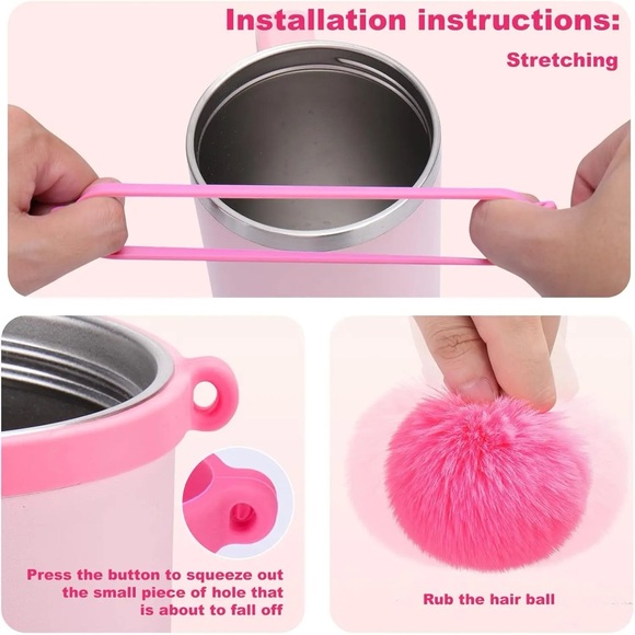 8Pcs Stanley Cup Accessories Set for 40 & 30oz Travel Holder Keychain Topper - Picture 2 of 6